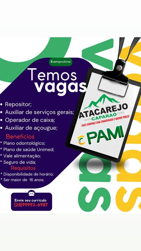 O Atacarejo Caparaó está com oportunidades!